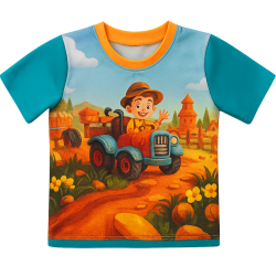 Chlapecké tričko - chlapec na traktoru